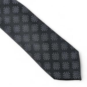 Alfani Men's Deken Geo-Print Tie Necktie Slim Modern 2 3/4" Black